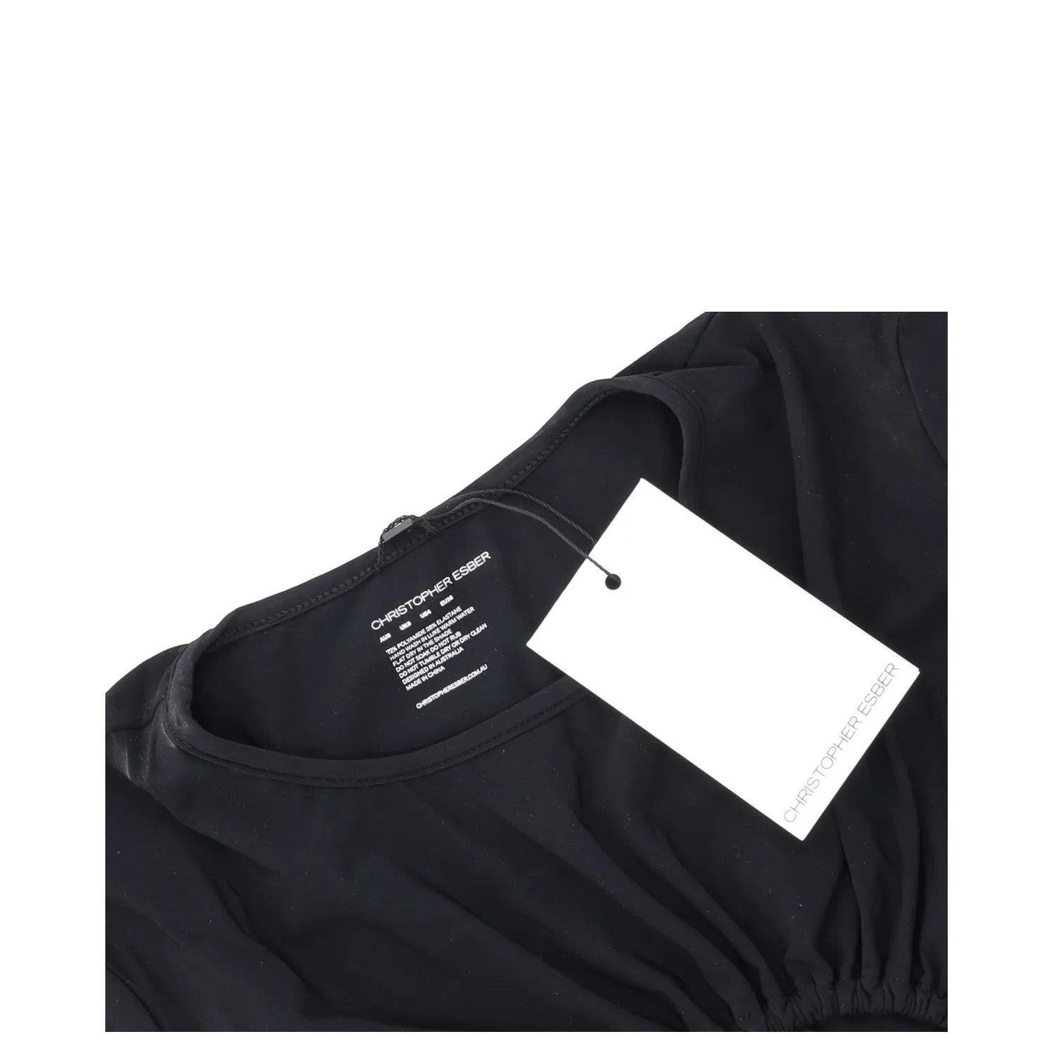 CHRISTOPHER ESBER Womens Prong T-Shirt Cropped Black Short Sleeve UK 8 RRP 180 — View 5
