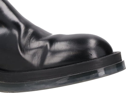 ALEXANDER MCQUEEN Mens Chelsea Boot Transparent Sole Black Leather UK 7 RRP 900 — View 11