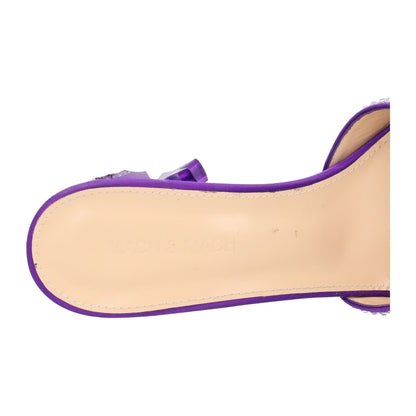 MACH & MACH Womens Square Toe Purple Leather Slip On Heels Embell. UK 6.5 RRP895 — View 7