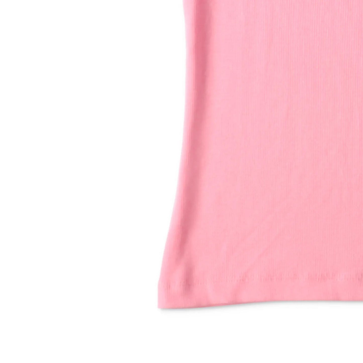 MARINE SERRE Womens Organic Cotton Rib 2X2 Tank Top Sleeveless Pink S RRP 130 — View 6