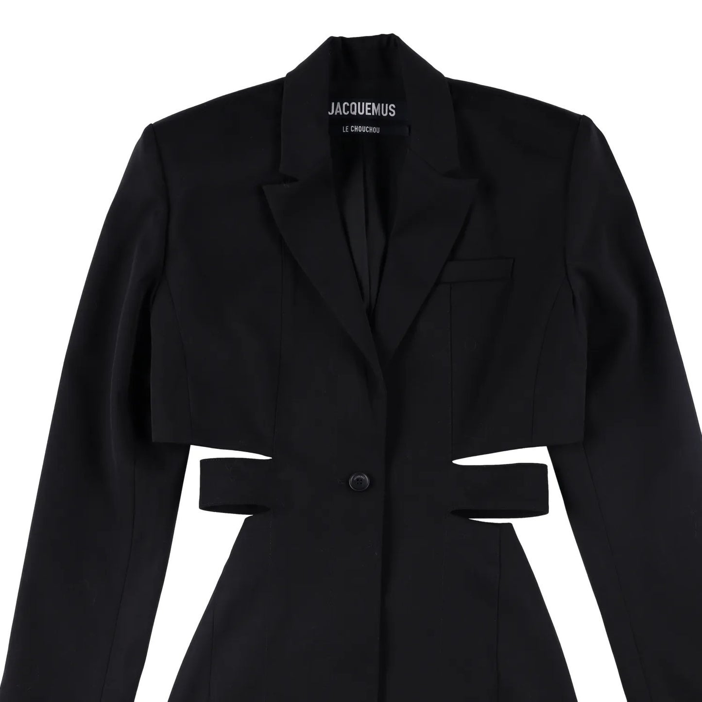 JACQUEMUS Womens La Robe Bari Long Sleeve Side Mini Dress Black 38 RRP 830 — View 2