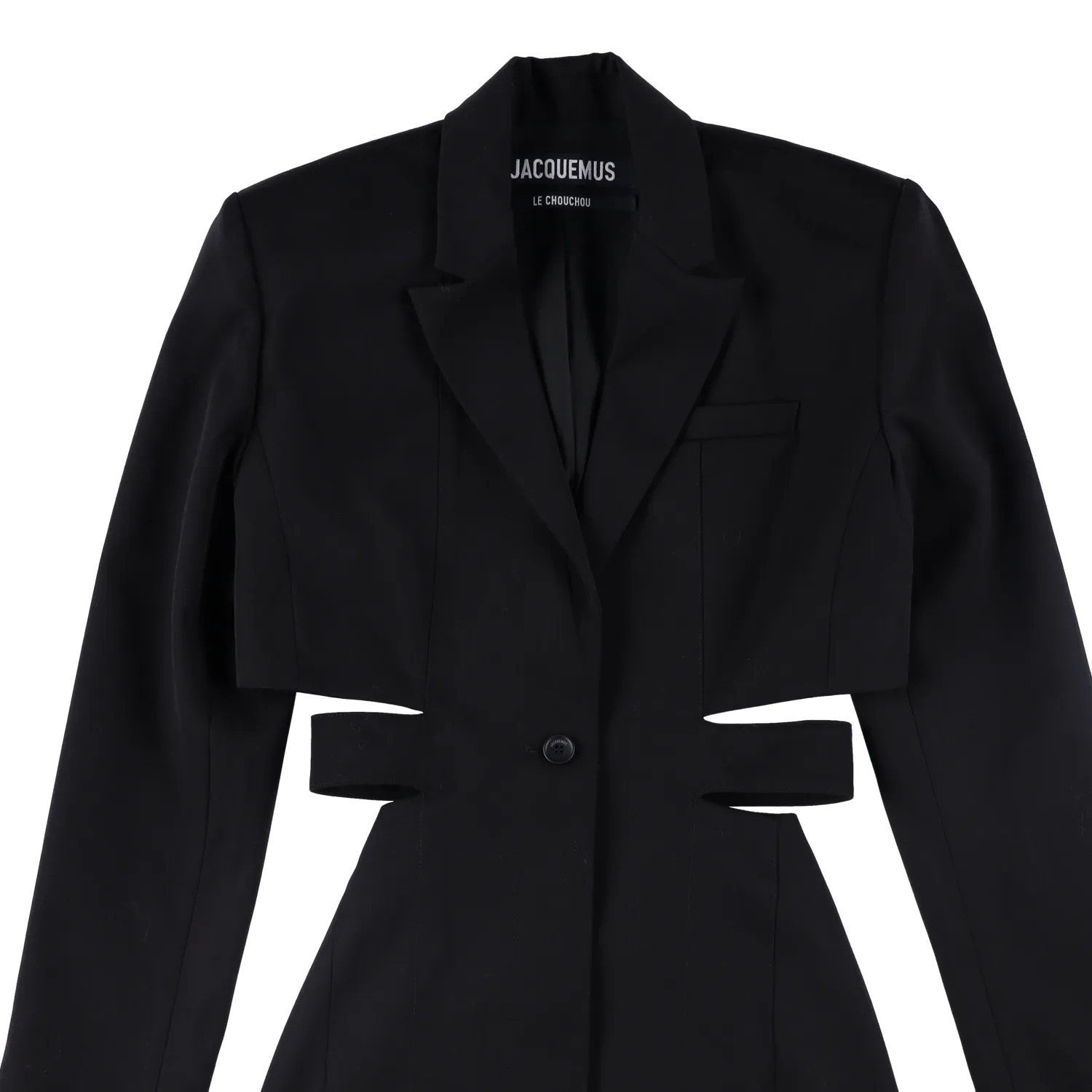 JACQUEMUS Womens La Robe Bari Long Sleeve Side Mini Dress Black 38 RRP 830 — View 2