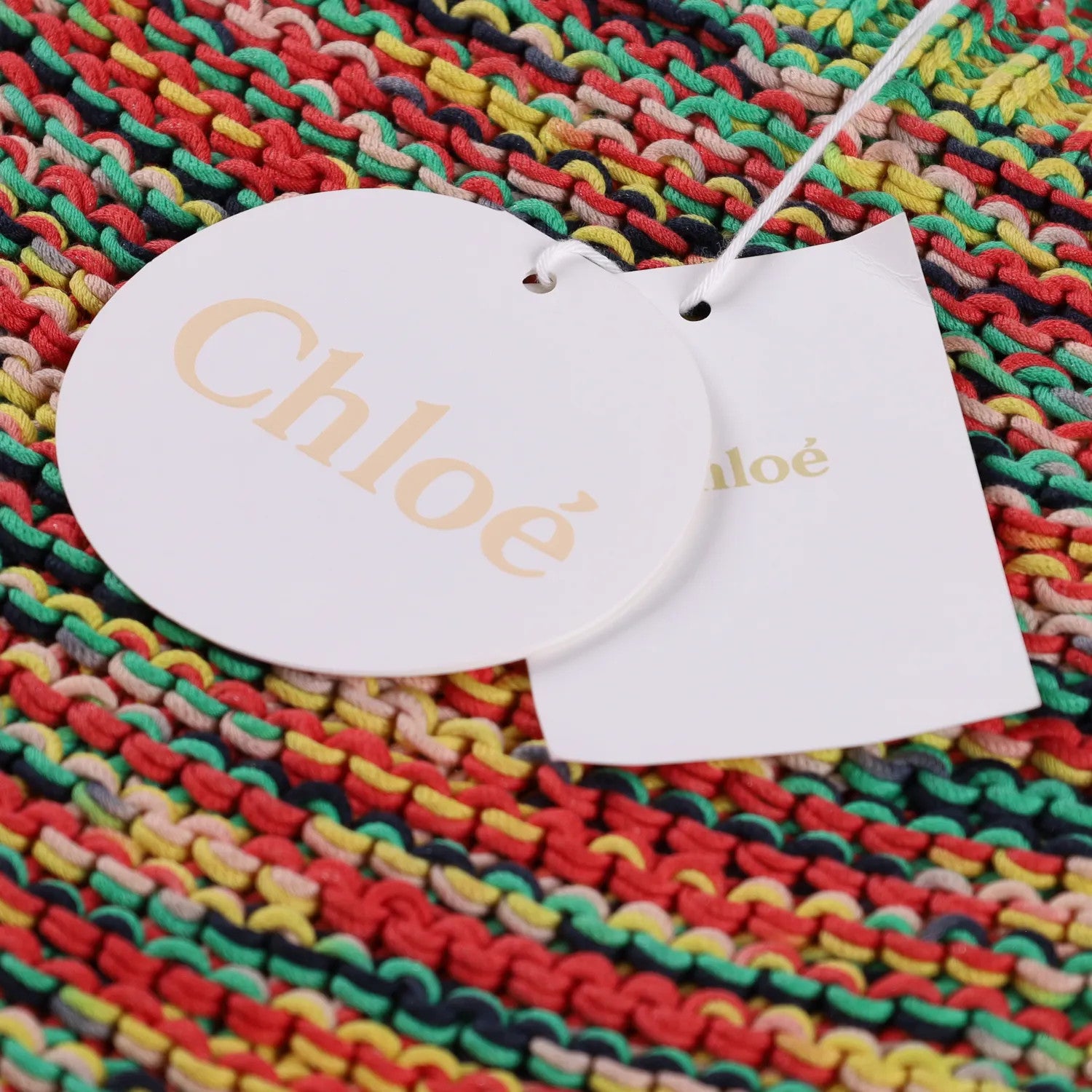 CHLOE Womens Knit Rainbow Kangaroo Pouch Pullover Jumper Multicoloured L RRP 730 — View 7