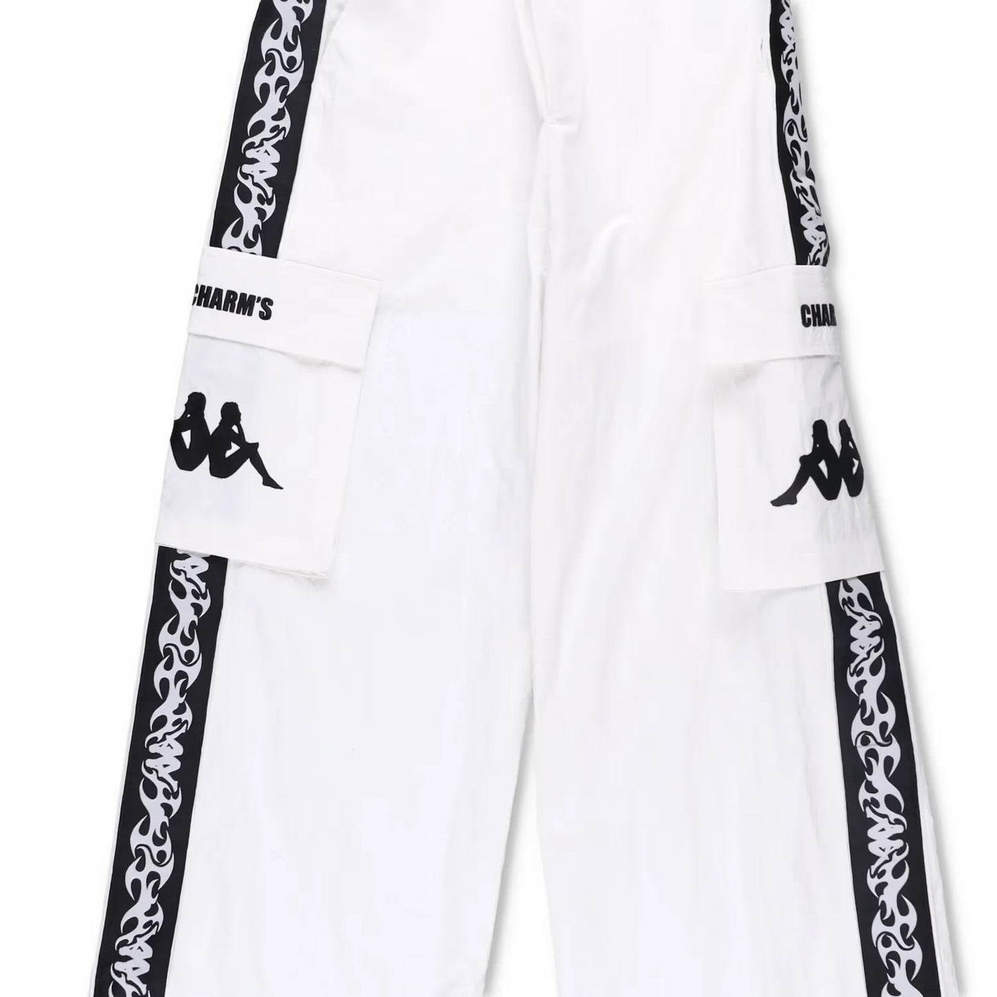 CHARMS x KAPPA Womens Track Pants White Black Trousers Logo Size S RRP 150 — View 3