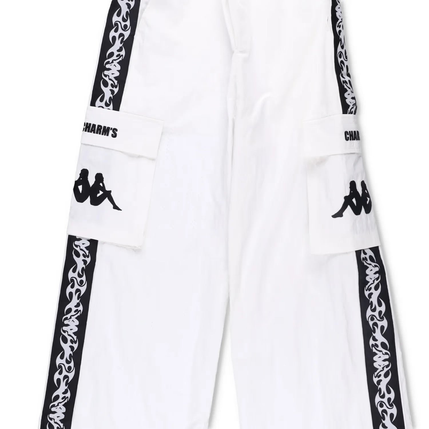 CHARMS x KAPPA Womens Track Pants White Black Trousers Logo Size S RRP 150 — View 3