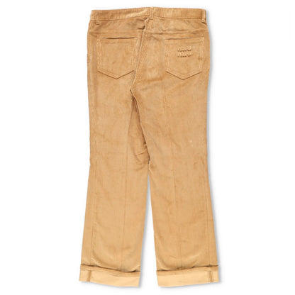 MIU MIU Men Velluto Coste Chino Trousers Yellow Corduroy Slash Pocket 46 RRP1220 — View 10