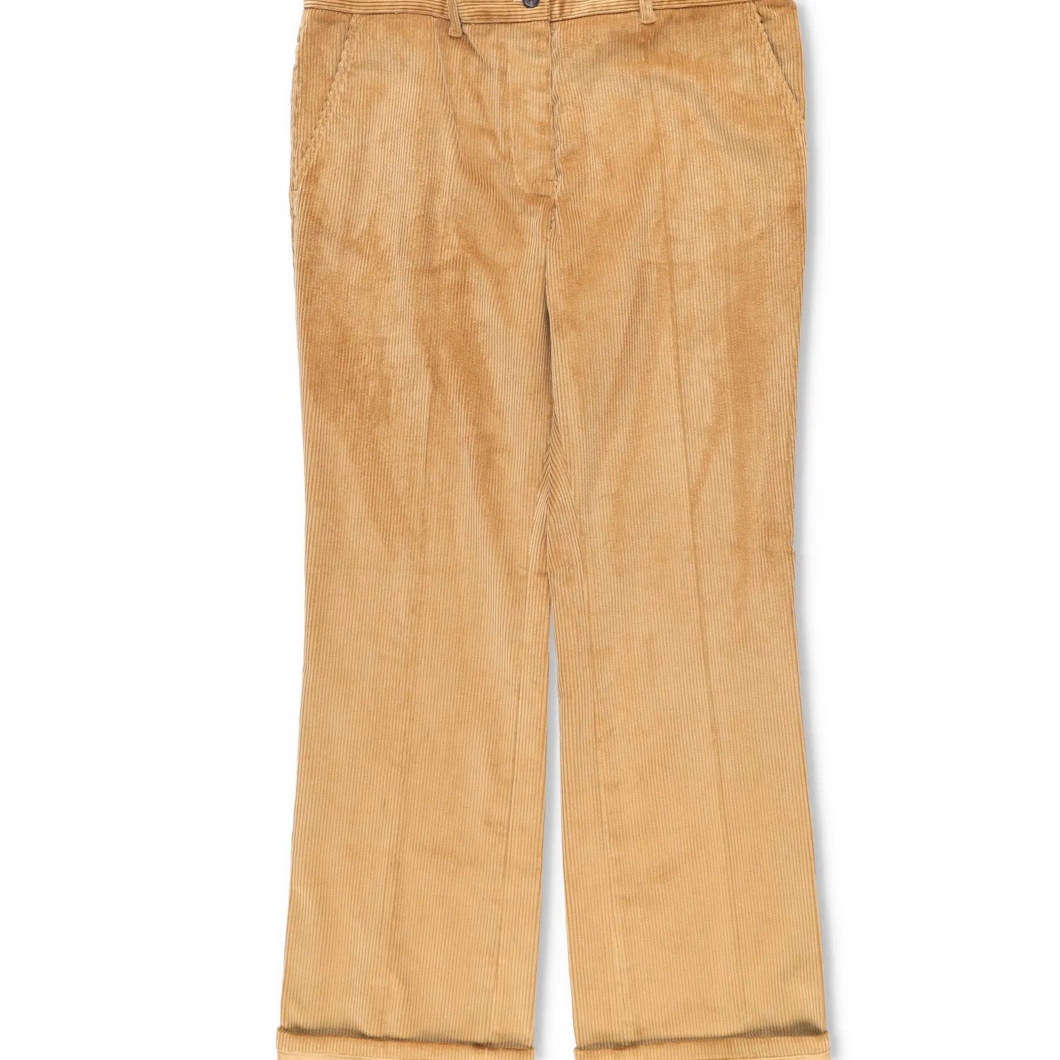 MIU MIU Men Velluto Coste Chino Trousers Yellow Corduroy Slash Pocket 46 RRP1220 — View 3