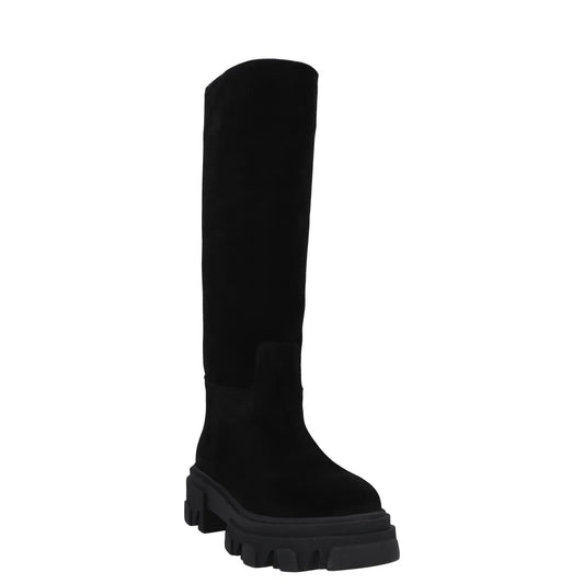 GIABORGHINI x Pernille Teisbaek Womens Boots Black Leather Knee High UK2 RRP 375 — View 2