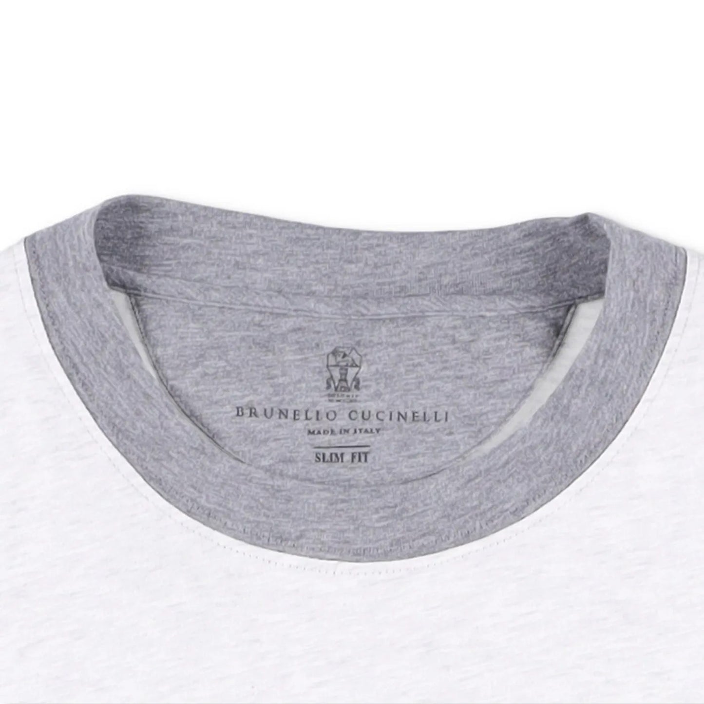BRUNELLO CUCINELLI Mens T-Shirt White Cotton Crew Neck Short Sleeve XS RRP 300 — View 5