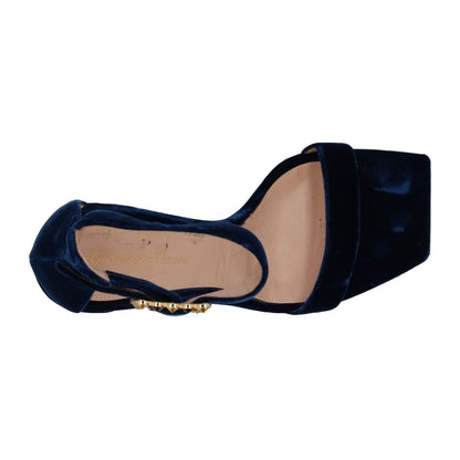 GIANVITO ROSSI Womens Sandals Strappy Blue Leather High Block Heel UK 6 RRP 910 — View 7