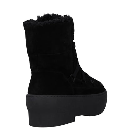 GIABORGHINI Womens Boot Black Leather Platform Heel Lace Up Faux Fur UK 5 RRP375 — View 6
