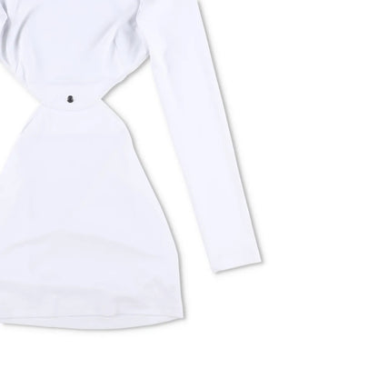 MOWALOLA Womens Power Jersey Two Pieces Mini Dress White Long Sleeve S RRP 510 — View 4