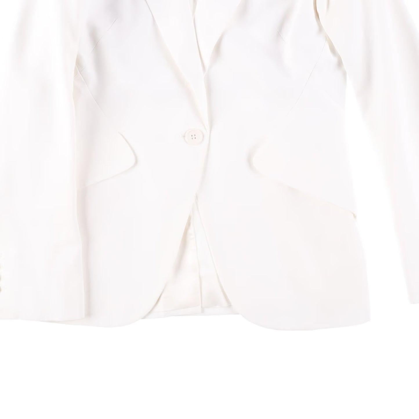 ALEXANDER MCQUEEN Womens Peak Shoulder One Button Jacket Ivory 42 RRP 1690 — View 3