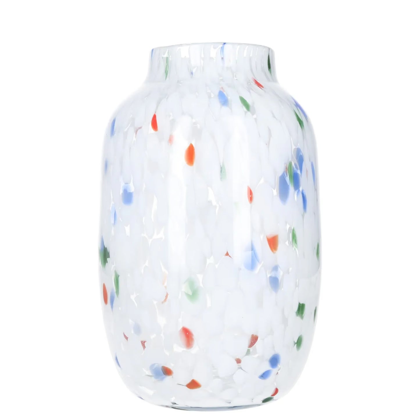HAY Adults Vase White Glass Multicoloured Speckles Decorative Size L RRP 95 — View 4