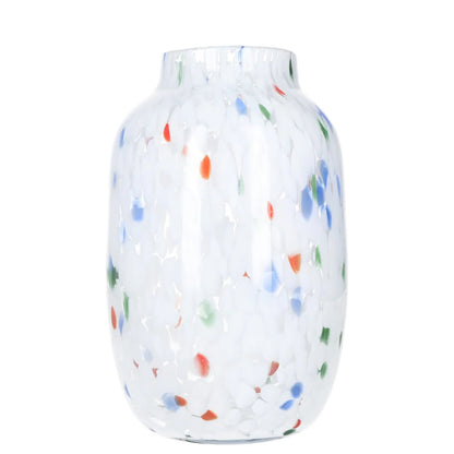 HAY Adults Vase White Glass Multicoloured Speckles Decorative Size L RRP 95 — View 4