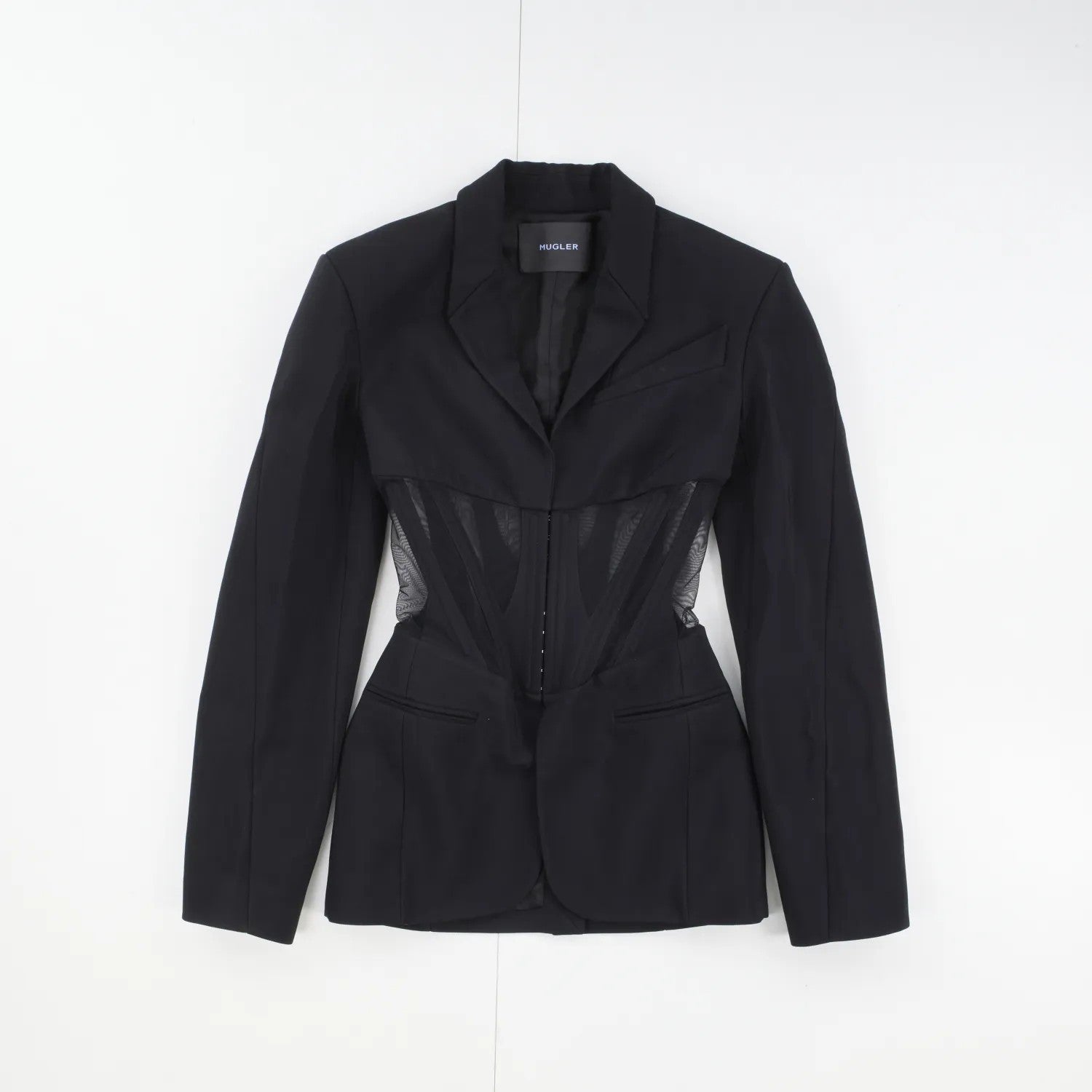 MUGLER Women's Black Basic Jacket Zip Closure Long Sleeve Size 34 RRP 1870 — View 6