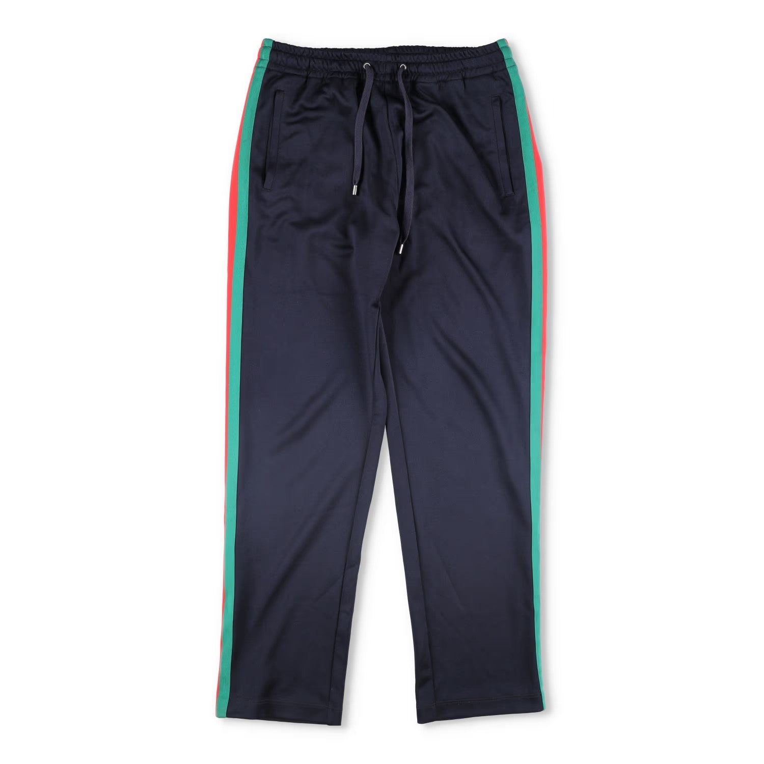 GUCCI Mens Trackpants Cotton Blend Blue Side Stripes Drawstring Size S RRP 750