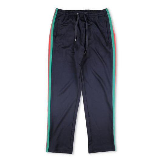 GUCCI Mens Trackpants Cotton Blend Blue Side Stripes Drawstring Size S RRP 750