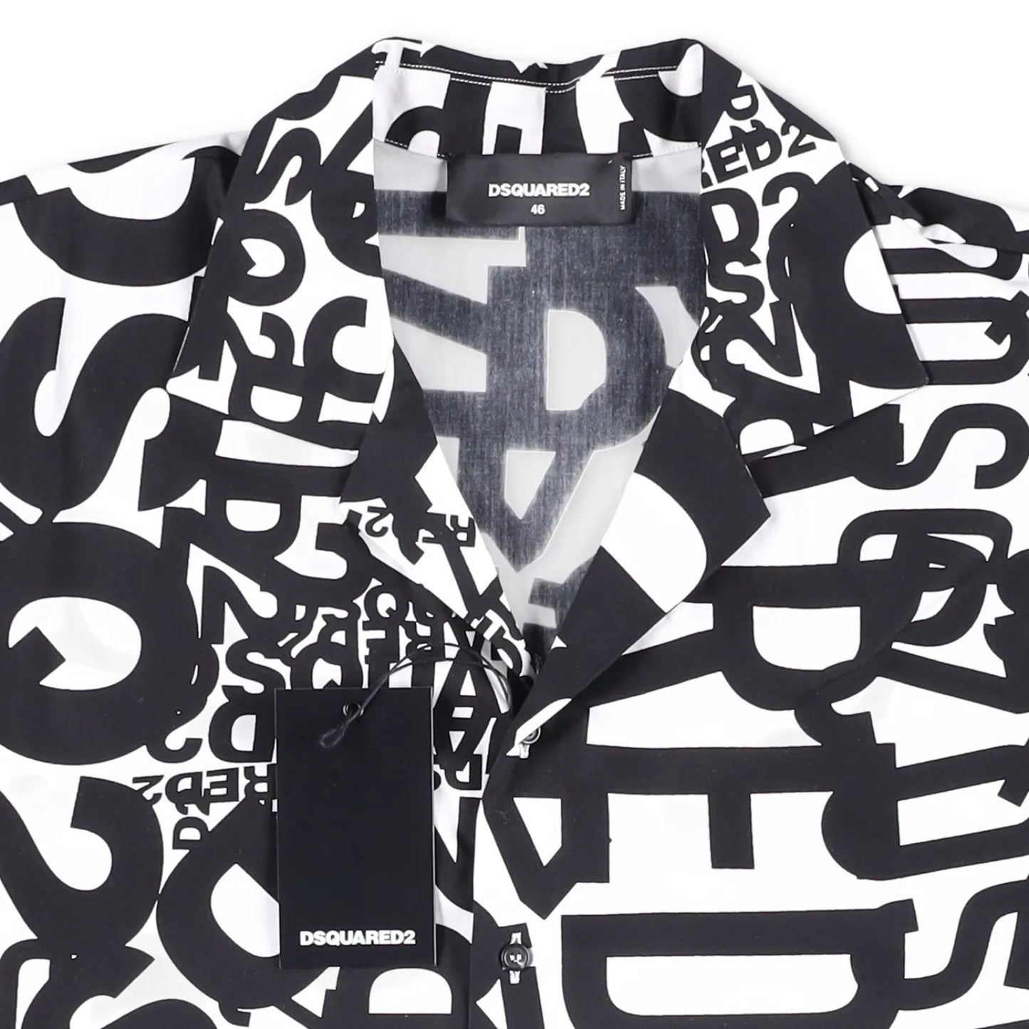 DSQUARED2 Mens Shirt Cotton Button-Up Multicoloured Short Sleeve Size 46 RRP 375 — View 5