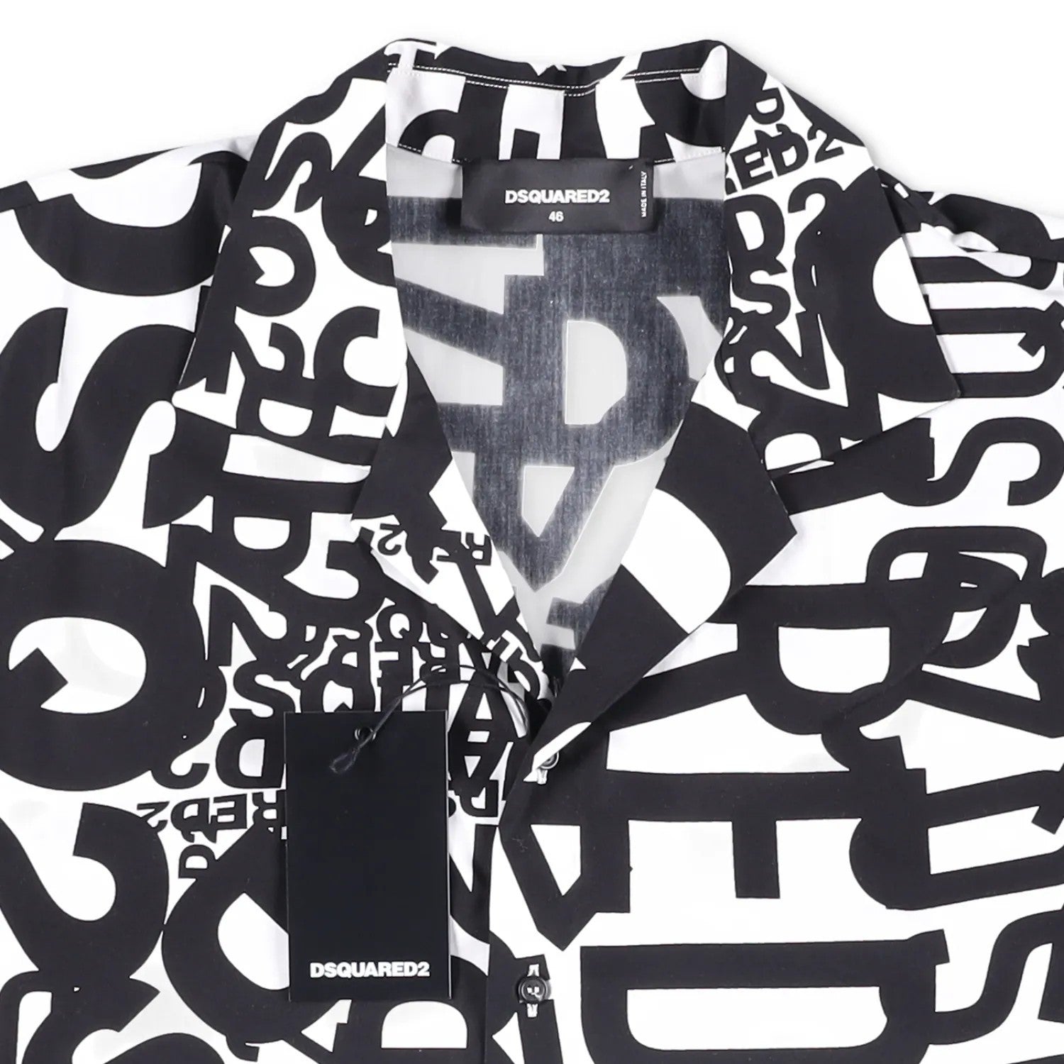 DSQUARED2 Mens Shirt Cotton Button-Up Multicoloured Short Sleeve Size 46 RRP 375 — View 5