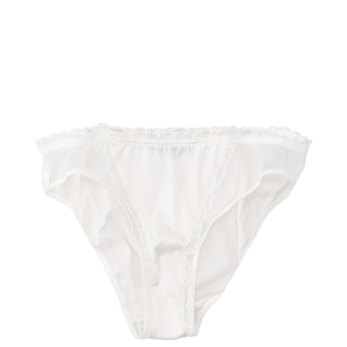 DOLCE & GABBANA Womens Brief Sheer Panel Lace White Knickers Size M RRP 245 — View 2