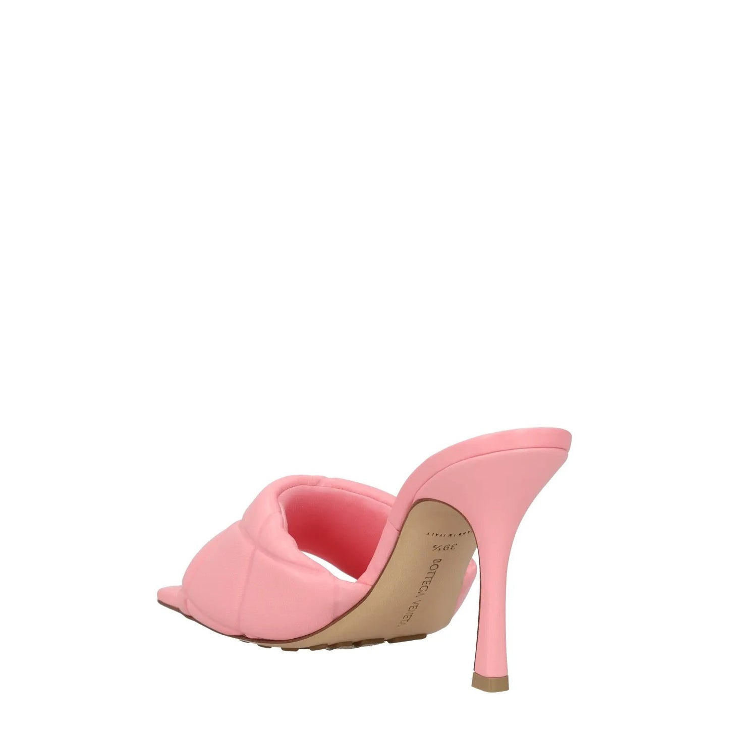 BOTTEGA VENETA Womens Quilted Stiletto Mules Pink Leather Slip On UK 6.5 RRP1150 — View 5