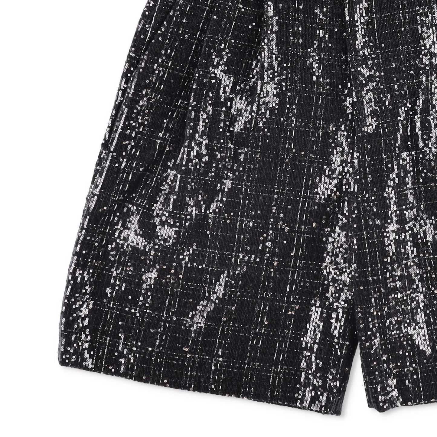 AMIRI Mens Sequin Boucle Skater Shorts Black Tweed Shiny Size 50 RRP 890 — View 3