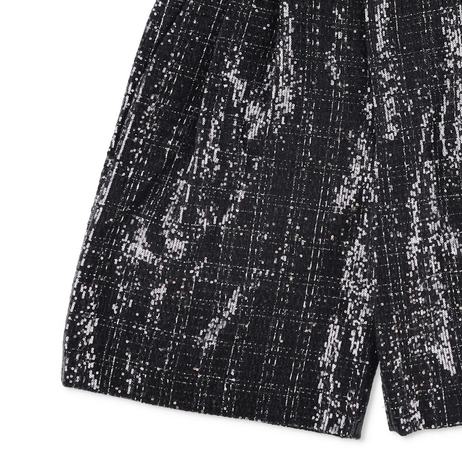 AMIRI Mens Sequin Boucle Skater Shorts Black Tweed Shiny Size 50 RRP 890 — View 3