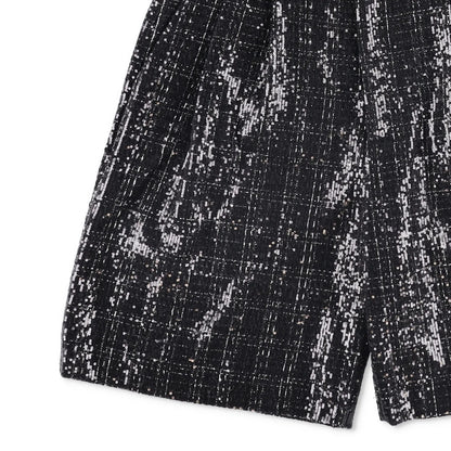 AMIRI Mens Sequin Boucle Skater Shorts Black Tweed Shiny Size 50 RRP 890 — View 3