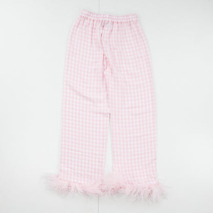 SLEEPER Womens Pink Check Viscose Pyjama Set Button Long Sleeve XS RRP 330 — View 7