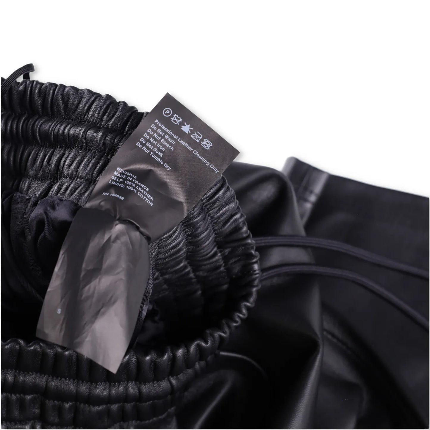 WARDROBE NYC Womens Leather Trousers Track Pant Wide Leg Black S RRP 1560 — View 8