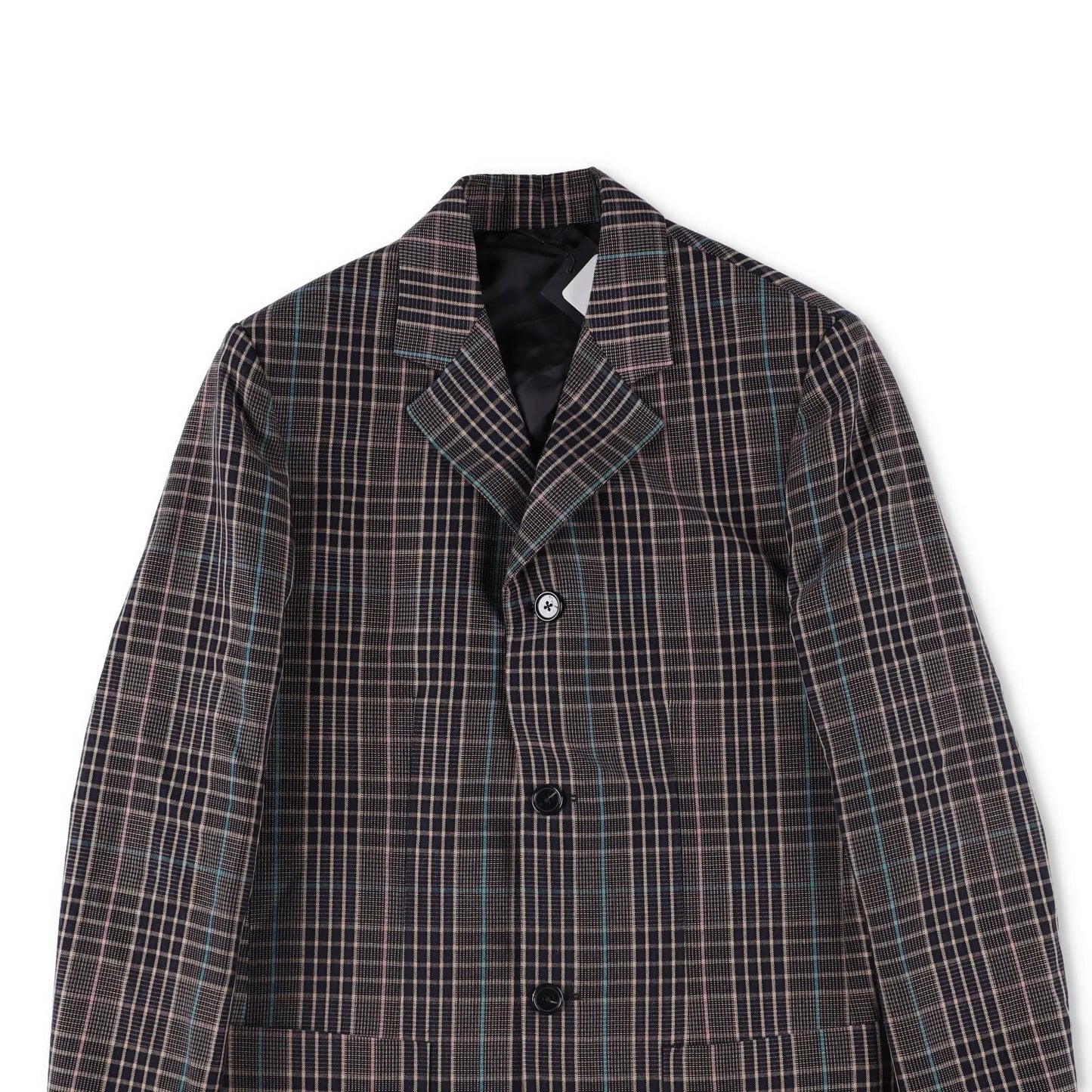 RAF SIMONS Mens Plaid Cotton Blend Jacket Multicoloured Casual RRP 750 — View 2