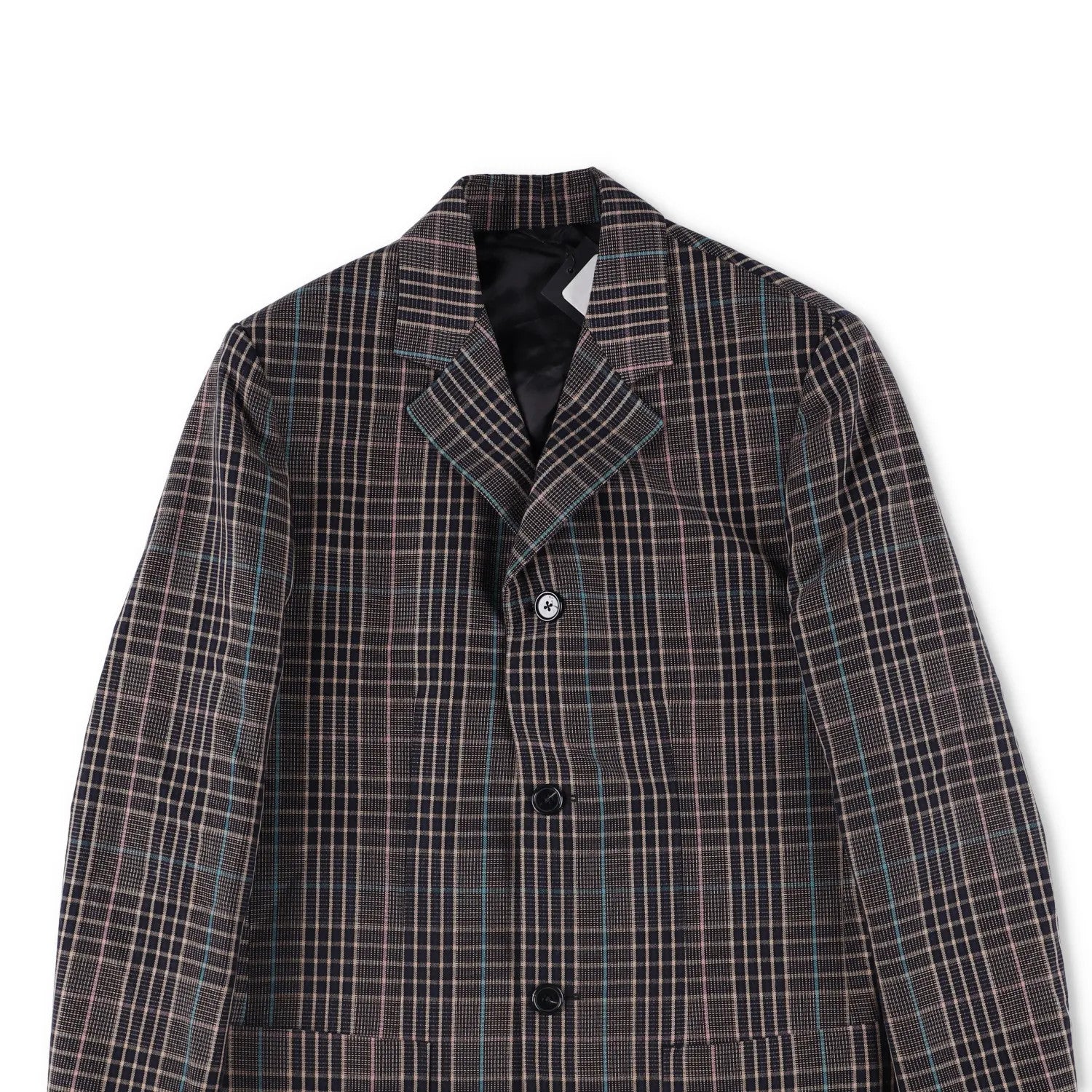 RAF SIMONS Mens Plaid Cotton Blend Jacket Multicoloured Casual RRP 750 — View 2