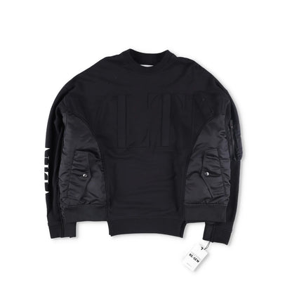 VALENTINO Mens Jumper Cotton Polyester Blend Black Crew Neck Size M RRP 1400 — View 5