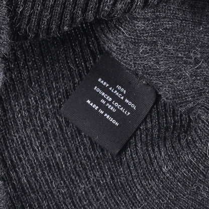 CARCEL Womens Turtle Neck Jumper Baby Alpaca Wool Pullover Grey Size 3 RRP 300 — View 8