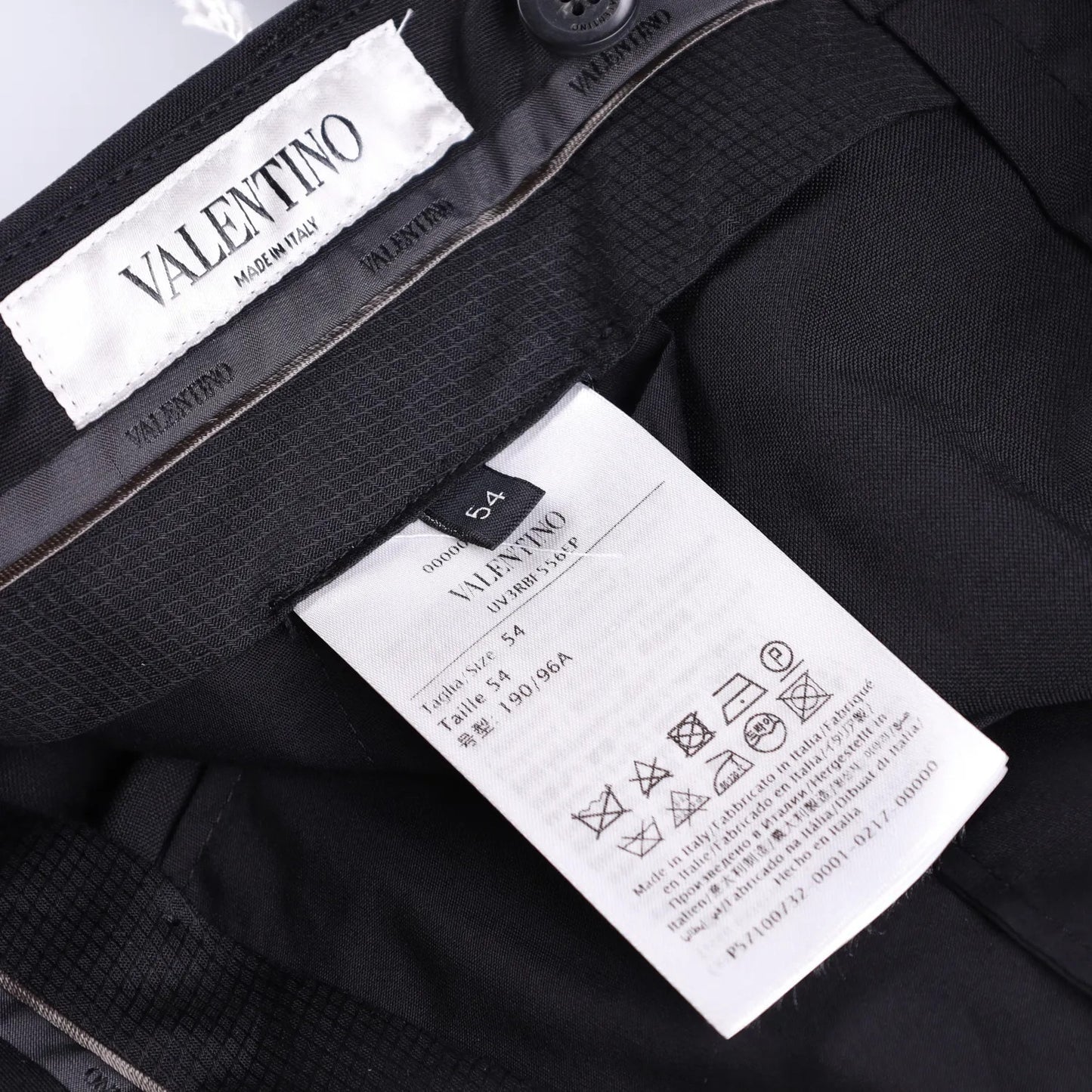 Valentino Mens Trousers Black Flat Front Zip Straight Leg Size 54 RRP 650 — View 7