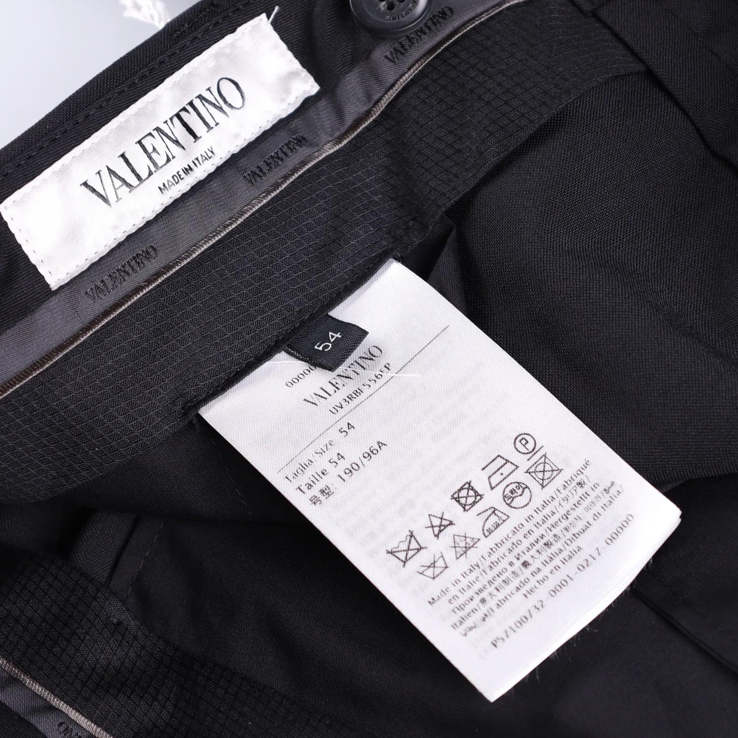 Valentino Mens Trousers Black Flat Front Zip Straight Leg Size 54 RRP 650 — View 7