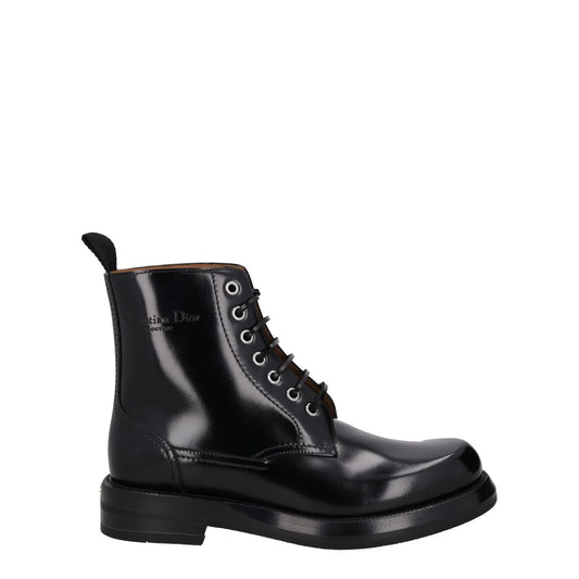 DIOR HOMME Mens Carlo Combat Boots Patent Leather Black Lace Up UK 6 RRP 1150