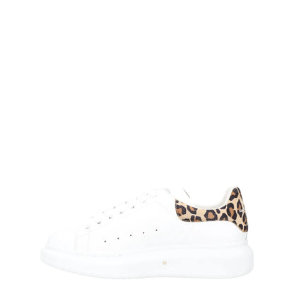 ALEXANDER MCQUEEN Womens White Leopard Print Leather Low Top Chunky UK 6 RRP 540 — View 4
