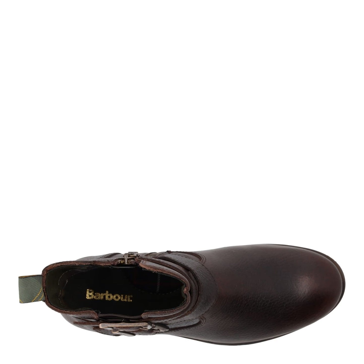 BARBOUR Womens Marina Ankle Boots Leather Brown Two Gold Buckles UK 3 RRP 140 — View 9