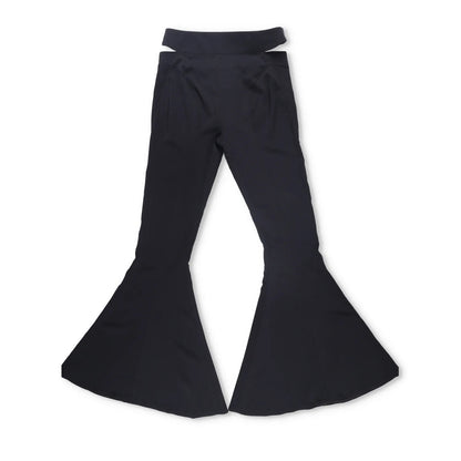 MUGLER Womens Flared Trousers Black Button Flat Front Size 42 RRP 1195 — View 12