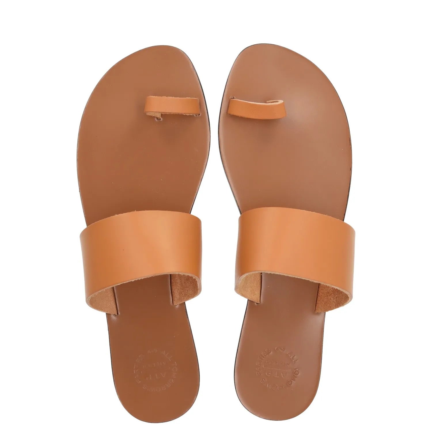 ATP Womens Flats Brown Leather Brown Slip On Orange Strap Open Toe EU 40 RRP 275 — View 5