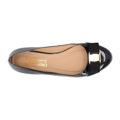 SALVATORE FERRAGAMO Womens Varina Ballet Pumps Patent Leather Black UK 3 RRP 583 — View 7