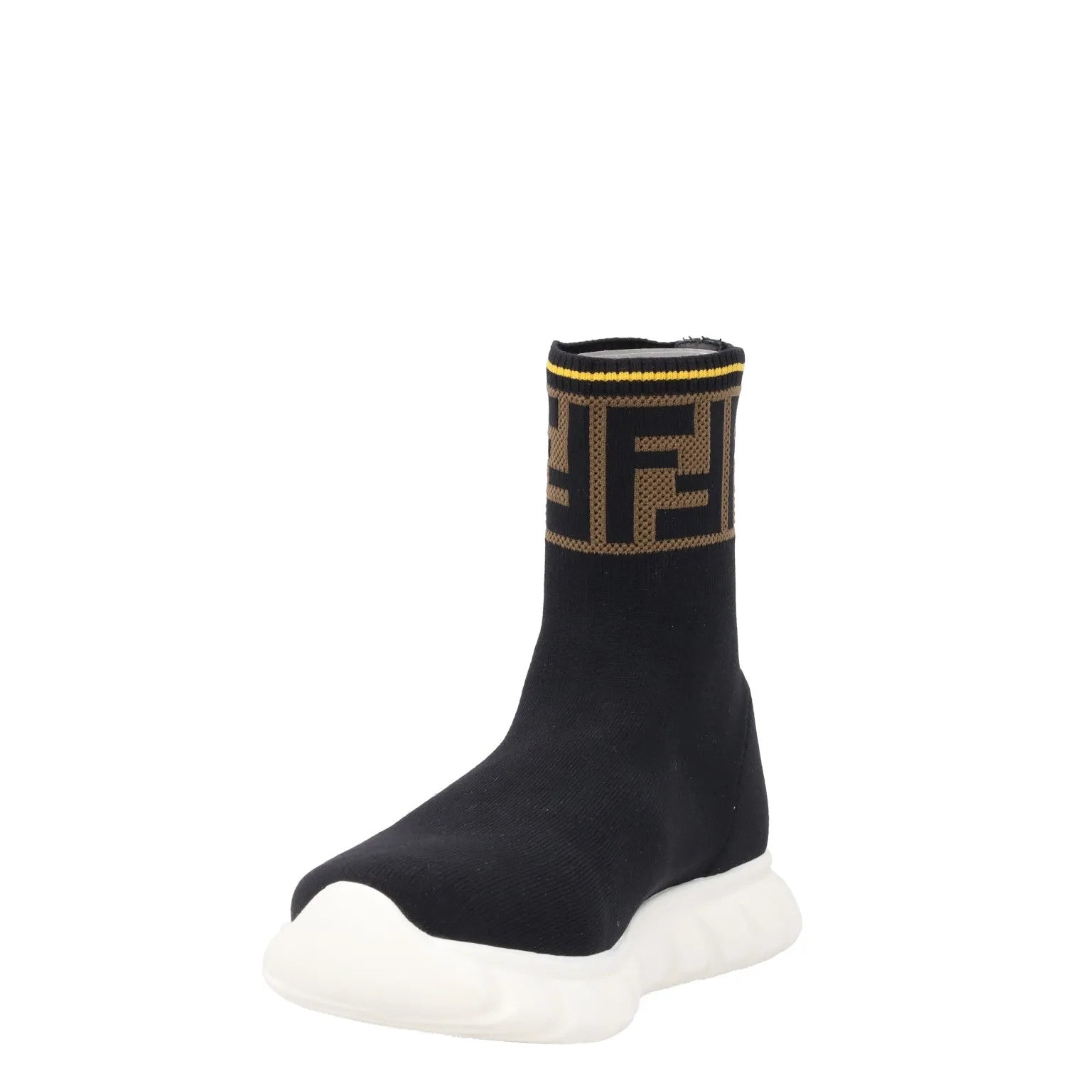 FENDI Boys Trainers Black Synthetic Knit Sock  Pull On Rubber Sole EU 31 RRP 175 — View 3