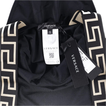 VERSACE Womens Swimsuit Black Baroque Print Strap Gold One Piece Size S RRP 285 — View 5