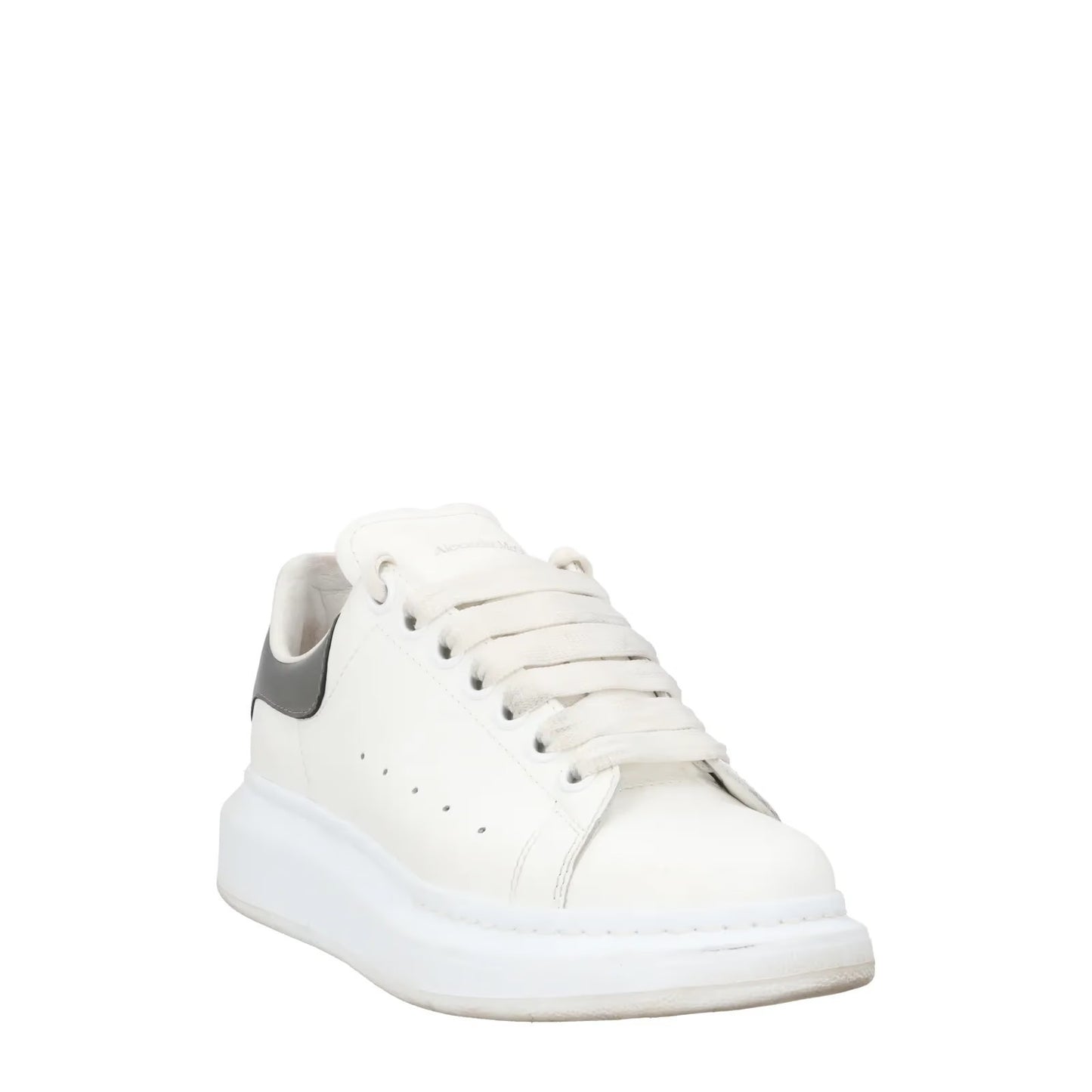 ALEXANDER MCQUEEN Womens Sneakers Pearl Black Leather Low Top EU 37.5 RRP 450 — View 2