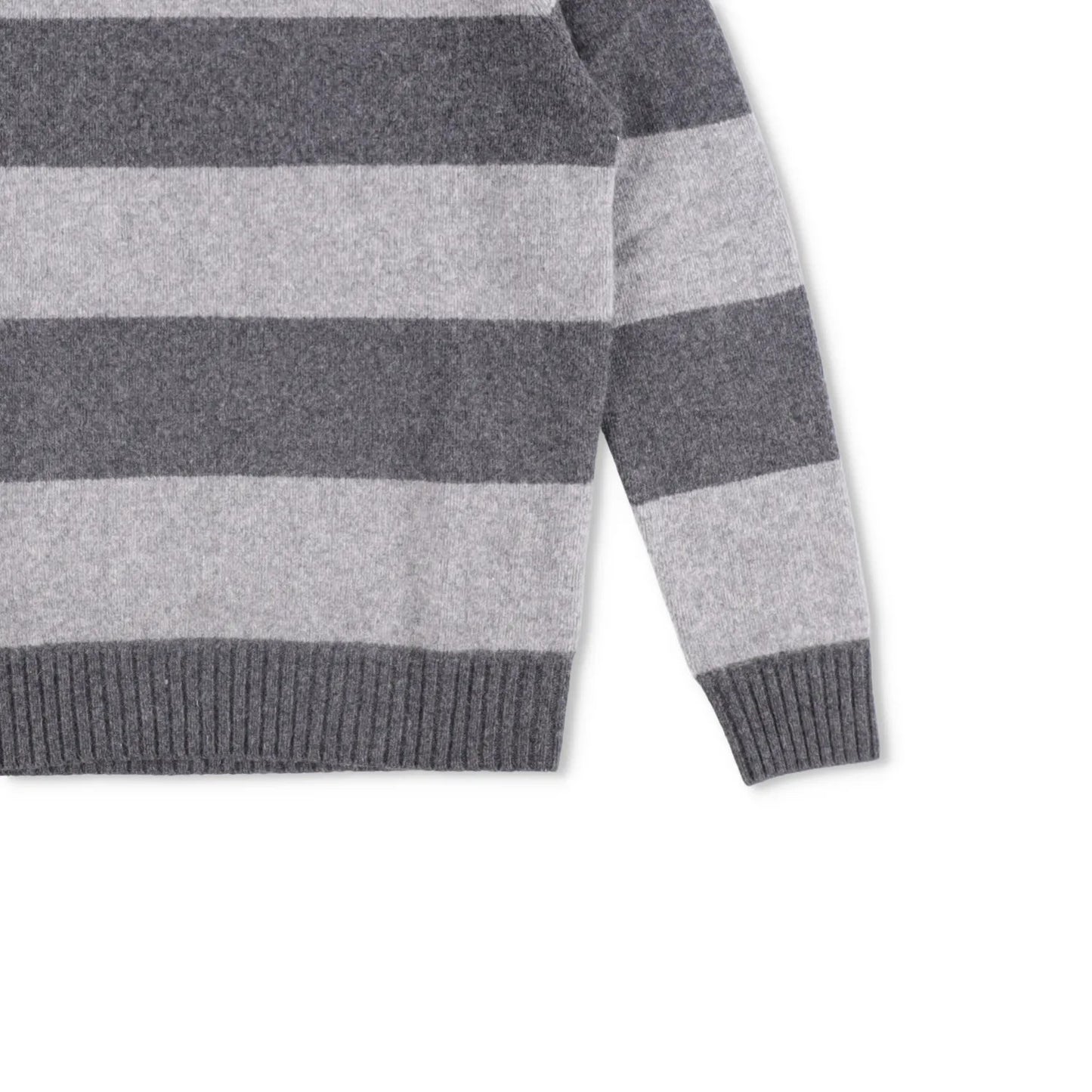 POLO RALPH LAUREN Mens Jumper Grey Knit Logo Striped Long Sleeve Size S RRP 395 — View 4