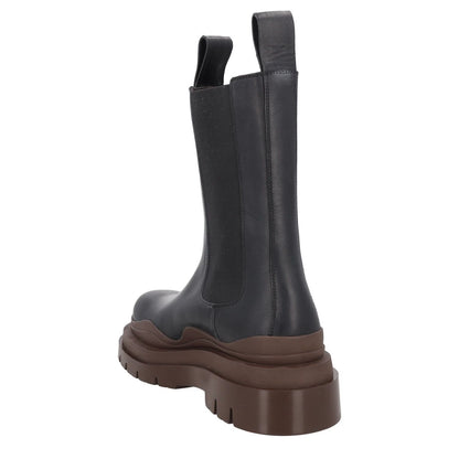 BOTTEGA VENETA Mens Chelsea Boots High Black Brown Leather UK 10 RRP 1080 — View 5