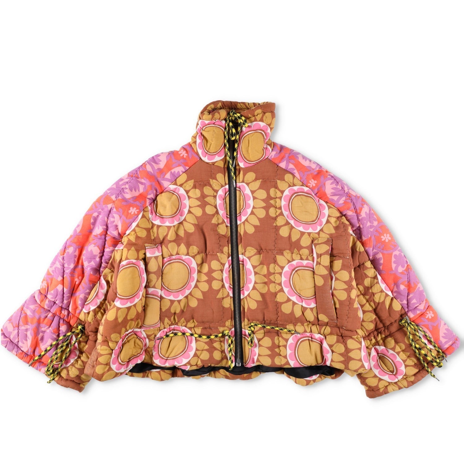 RAVE REVIEW Multicolour Liz Vintage Duvet Jacket Upcycled Cotton Size 36 RRP1750 — View 4
