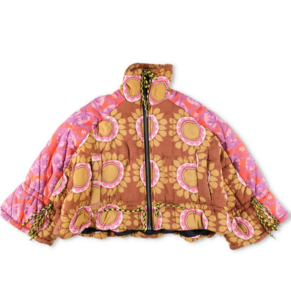 RAVE REVIEW Multicolour Liz Vintage Duvet Jacket Upcycled Cotton Size 36 RRP1750 — View 4